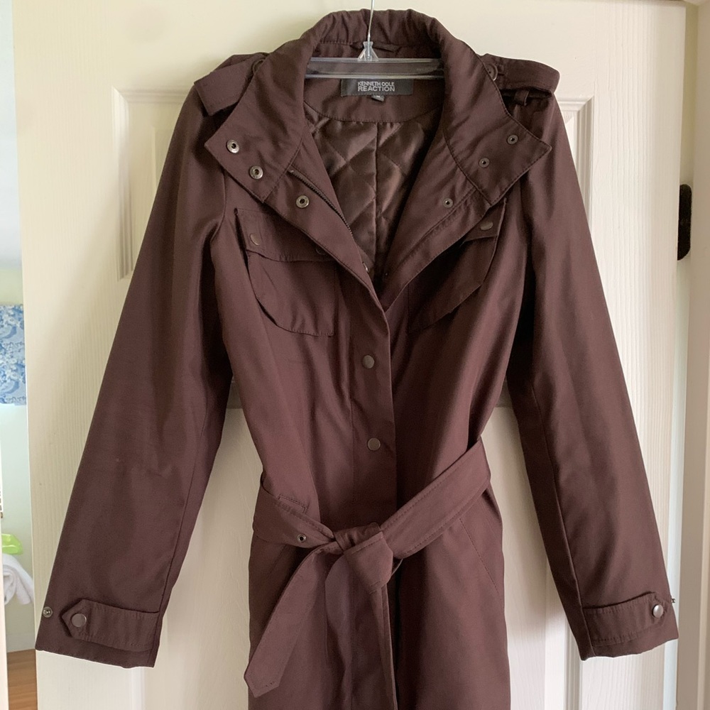 Kenneth Cole chocolate brown trench coat